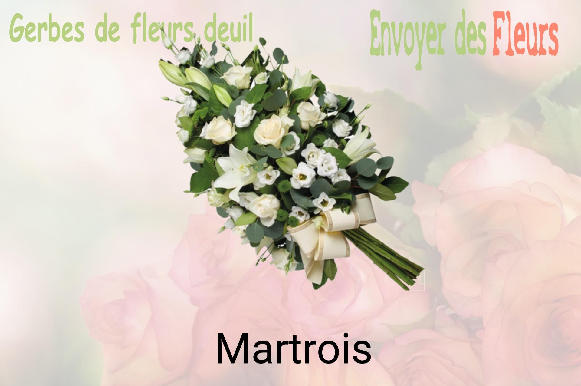 Gerbe de fleurs de deuil livrée à Martrois